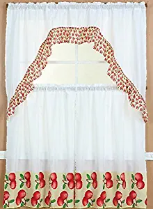 Best 3 Piece Kitchen Apple Curtain Set