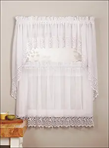 Best 3 Piece Kitchen Apple Curtain Set
