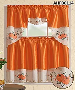 Best 3 Piece Kitchen Apple Curtain Set