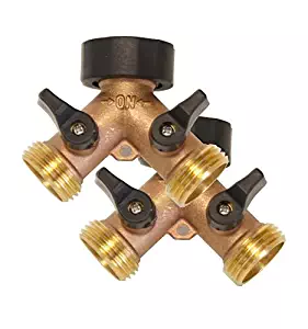 Best Brass 4 Way Garden Hose Shut Off Connector