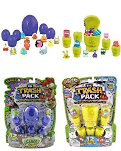 The Trash Packs Series 6 Rotten Eggs with 12 Trashies Pack & Series 5 Toilets with 12 Trashies Pack Figure Bundle