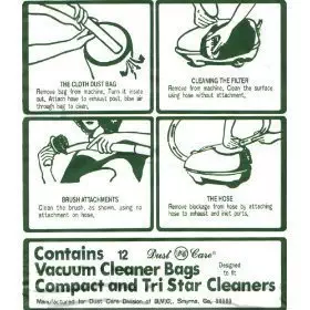 Compact/Tristar Vacuum Bags Microfiltration with Closure - 12 Pack