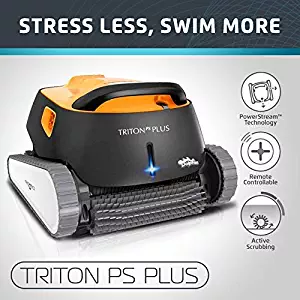 Dolphin Triton PS Plus Automatic Pool Cleaner with Bluetooth and Extra-Large Filter Basket, Ideal for In-ground Swimming Pools up to 50 Feet.