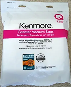 Kenmore Q Canister Synthetic HEPA Media Filtration Vacuum Bags