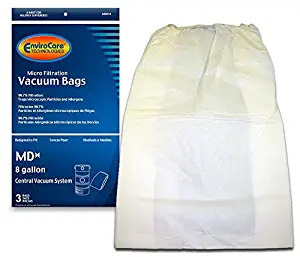 EnviroCare Replacement Vacuum Bags for Modern Day 8 Gallon Central Vacuums 3 Pack