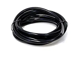 HPS HTSVH8-BLKx5 Black 5' Length High Temperature Silicone Vacuum Tubing Hose (40 psi Maxium Pressure, 5/16" ID)