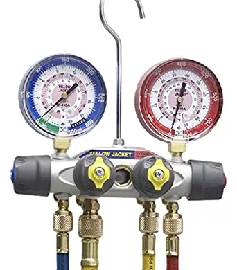 YELLOW JACKET 49967 Titan 4 Valve Test and Charging Manifold with 60" Hoses