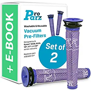 Filter Replacements for Dyson V6, V7, V8, DC58, DC59, DC61, DC62, Animal - Includes Bonus E-Book - Replaces Part DY-965661-01 - 2-Pack