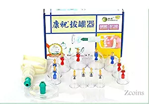 Kangzhu 12-Cup Biomagnetic Chinese Cupping Therapy Set