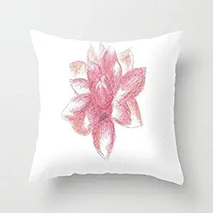 Decorative Square Pillow Case Cushion Cover 24X24 Inches Flower