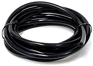 HPS HTSVH6-BLKx10 Black 10' Length High Temperature Silicone Vacuum Tubing Hose (60 psi Maxium Pressure, 1/4" ID)