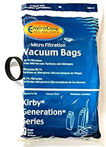 Kirby Generation 1,2,3,4,5,6 and Ultimate G Allergen Filtration Bags (9 BAGS & 1 BELT)