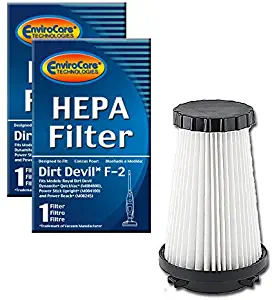 EnviroCare Replacement HEPA Vacuum Filters for Dirt Devil Dynamite, Quickvac, Power Stick, and Power Reach Uprights. Type F2 2 Filters