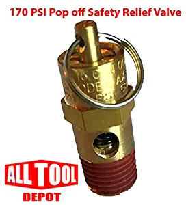 Control Devices AX Series Brass ASME Safety Valve 1/4" NPT 170 PSI 65 SCFM