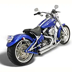 Bassani Manufacturing Pro Street Exhaust System with Heat Shield - Turn-Out Cut - Chrome, Color: Chrome 1S33D by Bassani Manufacturing