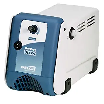 Welch Dry Fast Vacuum Pump, PTFE, 2 Torr, 25 L/min, 115V