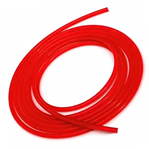 Upgr8 Universal Inner Diameter High Performance 5 Feet Length Silicone Vacuum Hose Line (3MM(1/8 Inch), Red)