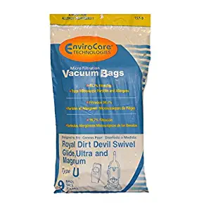 Dirt Devil Upright Vacuum Micro Filtration Type U Bags 9 Pk Generic Part # 157-9