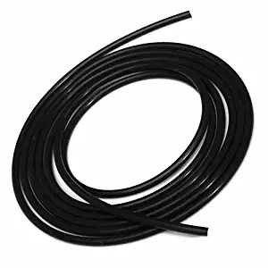 Upgr8 Universal Inner Diameter High Performance 5 Feet Length Silicone Vacuum Hose Line (10MM(3/8 Inch), Black)