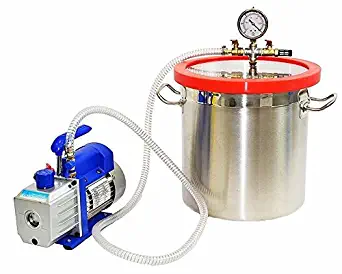 Rison® 5 Gallon Vacuum Chamber and 3 CFM Single Stage Pump to Degassing Silicone