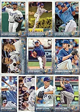 2015 Topps (Series 1 & 2 & Update) Kansas City Royals Baseball Card Team Set – 38 Card Set - Includes Salvador Perez, Alex Gordon, Mike Moustakas, Eric Hosmer, Lorenzo Cain, Ben Zobrist, Yordano Ventura, Johnny Cueto, Chris Young, Wade Davis, and more!