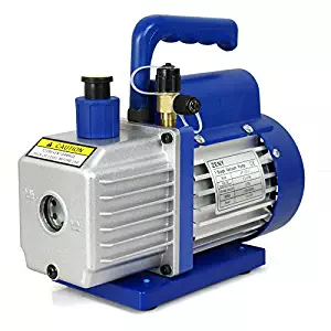 ZENY 3,5CFM Single-Stage 5 Pa Rotary Vane Economy Vacuum Pump 3 CFM 1/4HP Air Conditioner Refrigerant HVAC Air Tool R410a 1/4" Flare Inlet Port, Blue