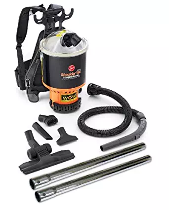 Hoover C2401-010 Shoulder Vac Pro Commercial Back Pack Vacuum with 1-1/4-Inch Attachment Kit