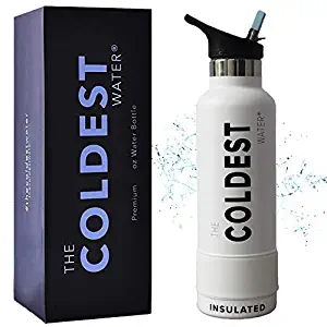 The Coldest Sports Water Bottle Vacuum Insulated Stainless Steel Hydro Travel Mug - Ice Cold Up to 36 Hrs/Hot 13 Hrs Double Walled Flask - with Flip Top Lid 2.0