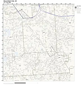 ZIP Code Wall Map of Bloomfield Hills, MI ZIP Code Map Laminated