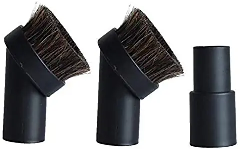 ECOMAID Durable Floor Replacement for Most Vacuum Cleaners Accessories Replacement Include 2 Packs 1.25inch Horse Hair Dusting Round Brush 1 Pack 1-3/8inch to 1-1/4''inch Adapter