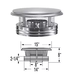 Dura Vent DuraPlus 9284 8-Inch Chimney Cap