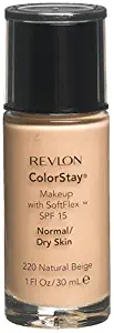 Revlon ColorStay Makeup with SoftFlex, SPF 15, Normal/Dry Skin, Natural Beige 220, 1 Ounce (Pack of 2)