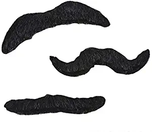 Rhode Island Novelty 3.5 Inch Mustache Set, One Pack of 3