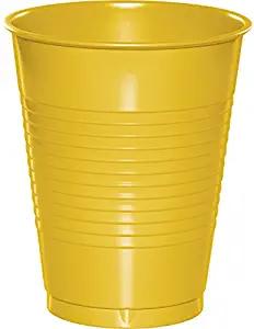 Creative Converting PREMIUM PLASTIC CUPS 16 OZ, School Bus Yellow