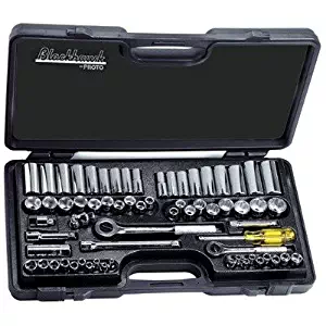 Blackhawk By Proto 9765 Drive Socket Set Containing 1/4-Inch and 3/8-Inch Sockets, 65-Piece