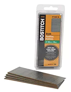 BOSTITCH BT1350B-1M 2-Inch 18-Gauge Brads, 1000 per Box, Coated