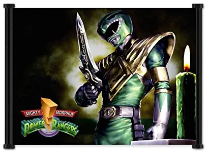 Poster Mighty Morphin Power Rangers (TV) Show Season 1 Green Ranger Fabric Wall Scroll (21