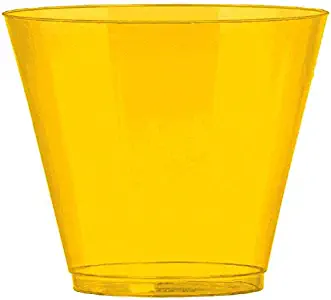 Big Party Pack Sunshine Yellow Plastic Cups | 9 oz. | Pack of 72 | Party Supply