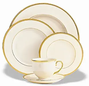 Lenox Tuxedo 5-Piece Place Setting, ivory, gold