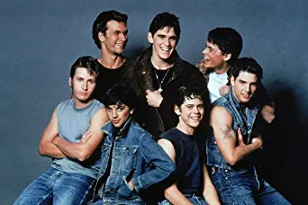 Tom Cruise and Emilio Estevez and C. Thomas Howell and Matt Dillon and Rob Lowe and Patrick Swayze and Ralph Macchio in The Outsiders 24x36 Poster