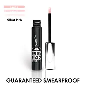 LIP INK Organic Vegan 100% Smearproof Liquid Lipstick - Glitter Pink