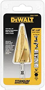 DEWALT Step Drill Bit Set, 7/8-Inch to 1-1/8-Inch (DWA1789IR)