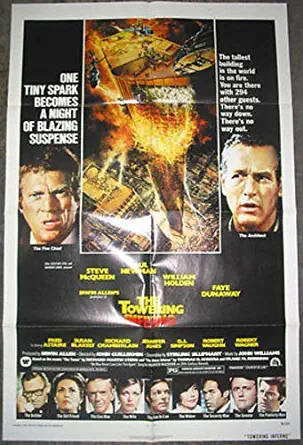 THE TOWERING INFERNO / ORIGINAL U.S. 1-SHEET MOVIE POSTER ( STEVE MCQUEEN )