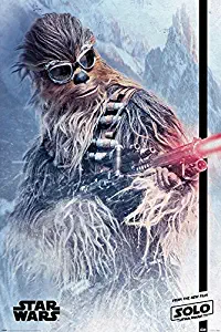 Solo A Star Wars Story Chewie Blaster Movie Poster 24x36 Inch