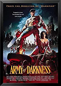 Buyartforless Framed Army of Darkness - Low on Gas 1993 36x24 Movie Art Print Poster Evil Dead Bruce Campbell