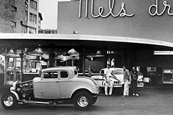 American Graffiti Milner's '32 Ford Coupe & Toad's '58 Chevy Impala outside Mel's Diner 24x36 Poster