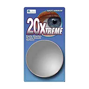 Zadro 20X Extreme Magnification Suction Cup Mirror, Gray