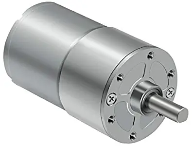 LMioEtool DC Gear Motor, High Torque Reversible Electric Geared Motor - with Centric Output Shaft Gearbox (12V/50RPM)