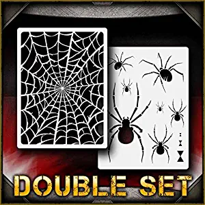 Spider Web Set 1 AirSick Airbrush Stencil Template