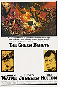 JOHN WAYNE THE GREEN BERETS movie poster WAR FILM collector's item 24X36 (reproduction, not an original)